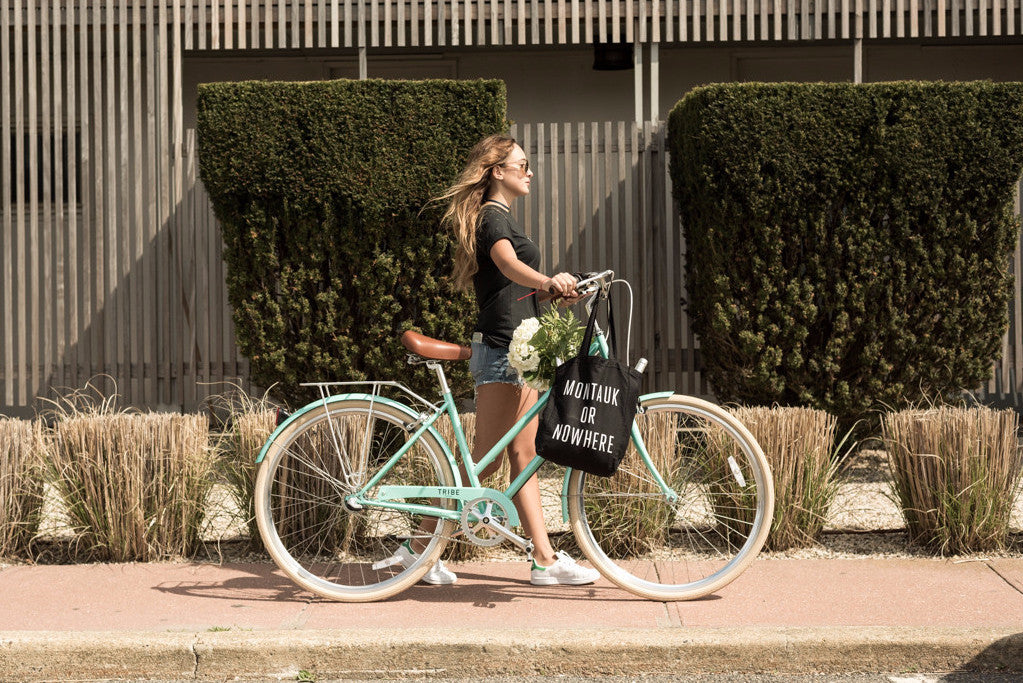 Tribe Bicycle Co City Series Omafiets Cruiser Bike Champagne Dutch Bike Turquoise Billie Carroll Knowlita