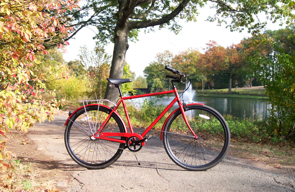 Tribe Bicycle Co city series cruiser Bike dutch bicycle opafiets satin red