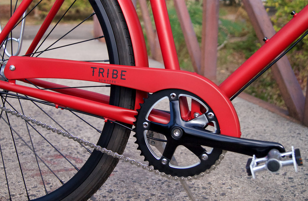 Tribe Bicycle Co city series cruiser Bike dutch bicycle opafiets satin red