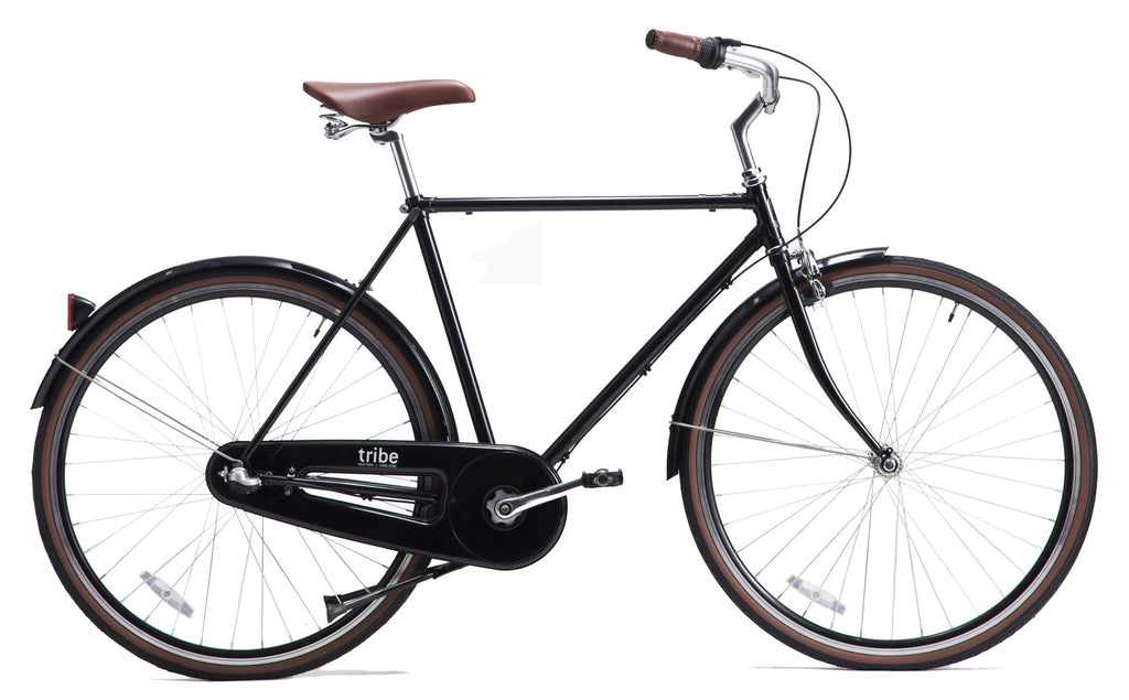 Tribe Bicycle Co Opafiets Pearlized Black with Stock Saddle and Grips