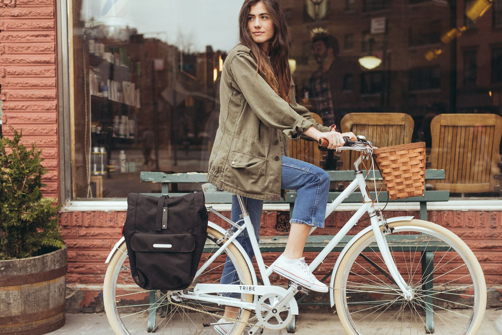 Tribe Bicycle Co City Series Omafiets Cruiser Bike Champagne Dutch Bike White